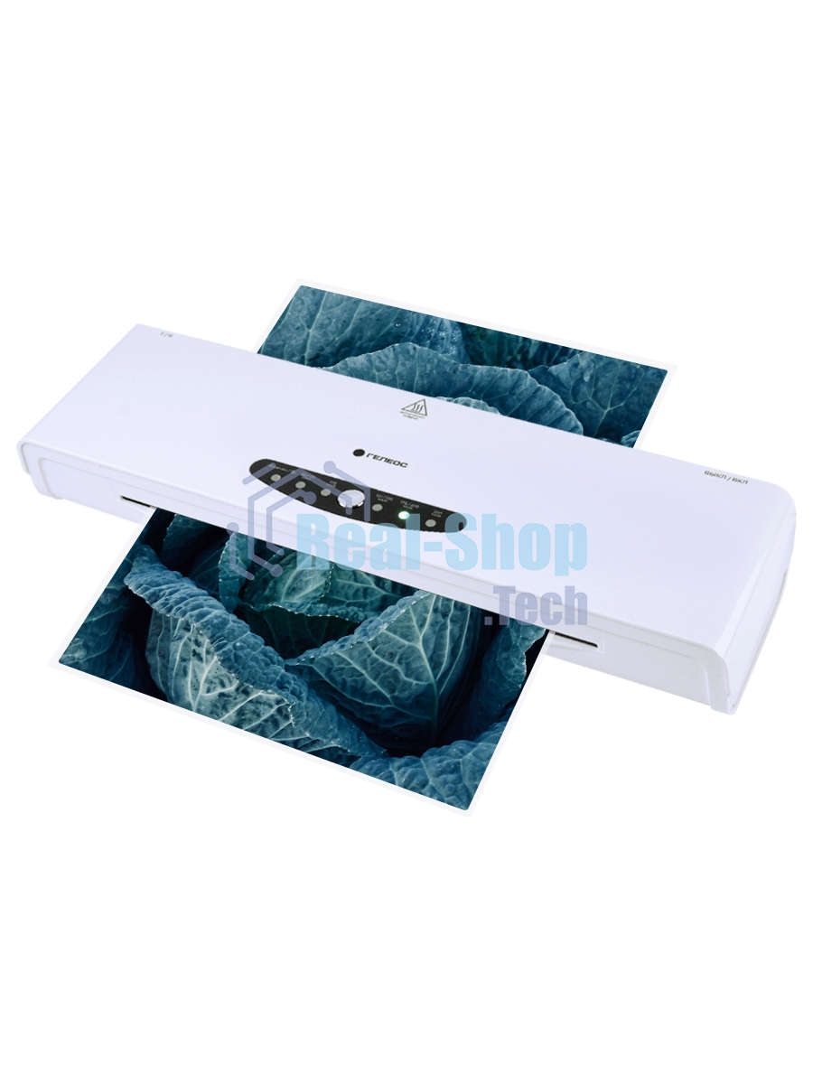 Ламинатор Heleos ЛМА34В белый/черный A3 (60-250мкм) 30 см/мин (4 вал.) хол.лам. лам.фото реверс