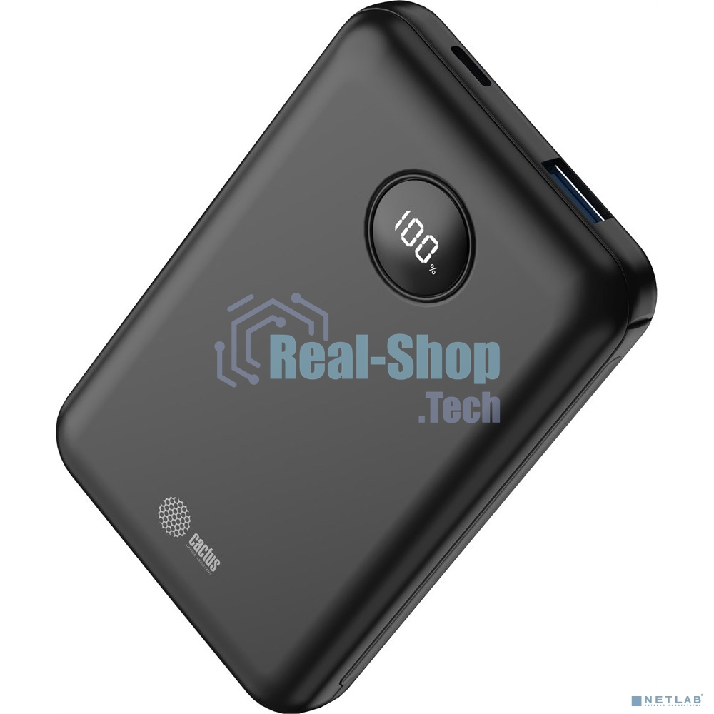 Портативный аккумулятор Cactus CS-PBFSOA-10000 10000mAh 22.5W 4.5A USB-A/USB-C черный