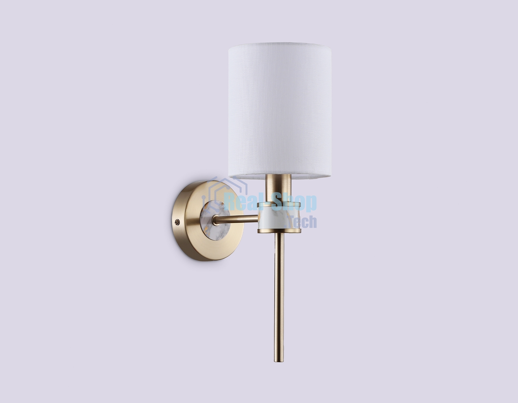 Настенный светильник Ambrella light LH72375 DBS/WH темная латунь/белый E14 max 40W 190*120*370