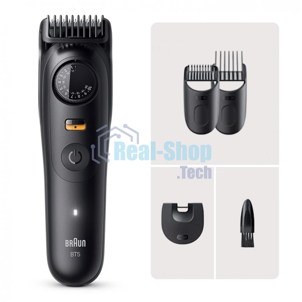 Триммер Braun BT5520 черный (насадок в компл:3шт)