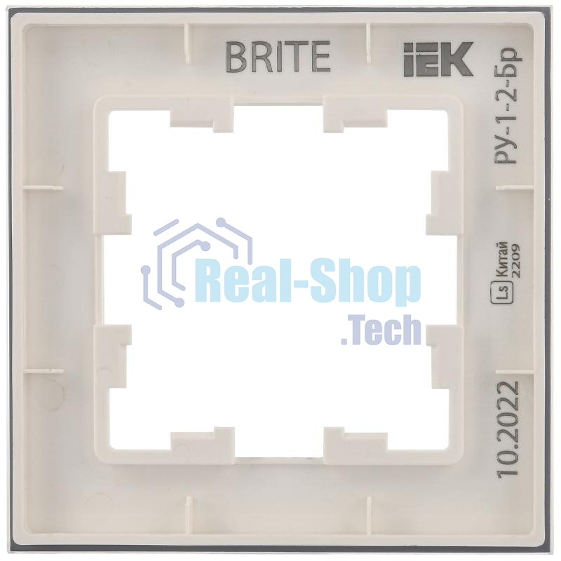 Рамка 1-м РУ-1-2-Бр IEK BRITE DECOR белый матовый, стекло