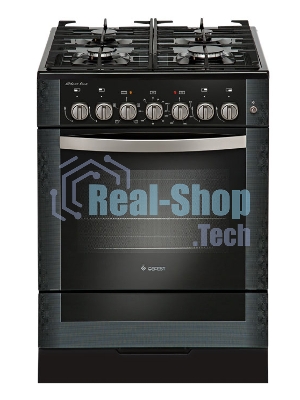 Плита комбинированная Gefest ПГЭ 6502-02 0044 черный, конфорок 4 газовых, духовка 55 л, 60 см x 85 см x 60 см