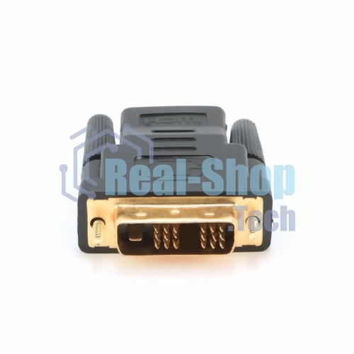Переходник Cablexpert HDMI-DVI 19F/19M золотые разъемы, пакет, черный (A-HDMI-DVI-2)