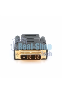 Переходник Cablexpert HDMI-DVI 19F/19M золотые разъемы, пакет, черный (A-HDMI-DVI-2)