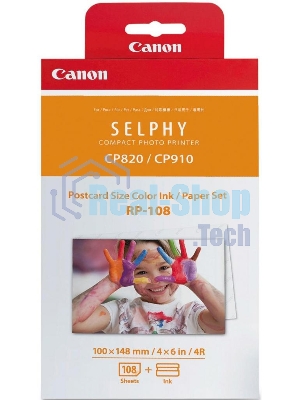 Набор Canon RP-108 (8568B001) бумага (10x15см) и цветные красители для SELPHY CP1200. 108 страниц.