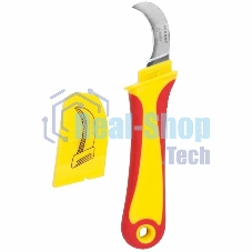 Нож монтажника Rexant нержавеющая сталь, изогнутое лезвие