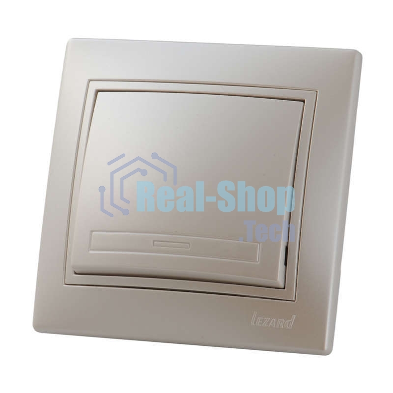 Выключатель 1-кл. СП Мира 10А IP20 жемчуж. белый перламутр LEZARD 701-3030-100