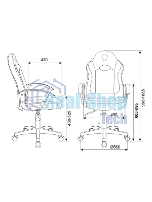 Кресло Бюрократ Zombie 11LT черный, экокожа, 120 кг, механизм качания