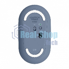 Мышь беспроводная Logitech Pebble M350 синий, 1000 dpi, радиоканал, Bluetooth, USB, кнопки - 3