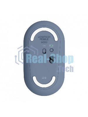 Мышь беспроводная Logitech Pebble M350 синий, 1000 dpi, радиоканал, Bluetooth, USB, кнопки - 3