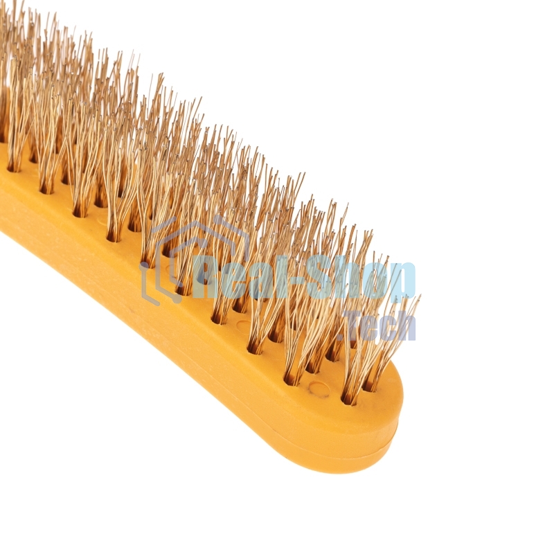 Щетка по металлу Kranz с пластиковой ручкой 4 ряд. 260 мм