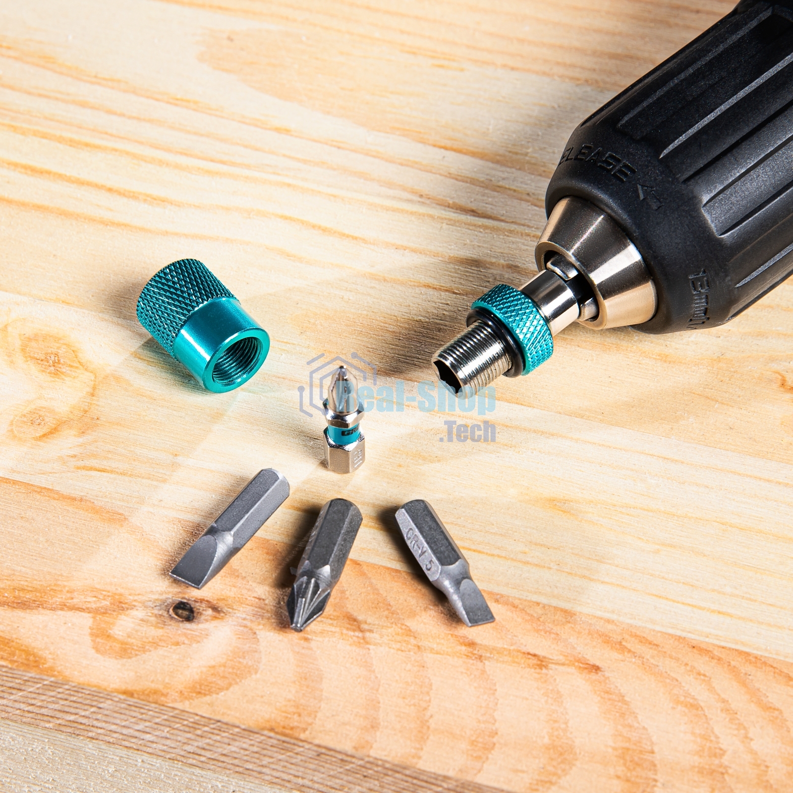 Адаптер для бит Gross с ограничителем и двойным магнитом, 1/4