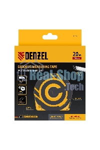 Рулетка геодезическая Denzel 20 м х 15 мм, закрытый корпус, фиберглассовая лента