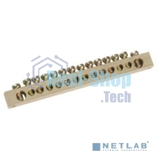 Шина PEN земля-ноль 6х9мм 12/2 (12групп/креп по краям) YNN11-12-100 IEK