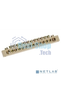 Шина PEN земля-ноль 6х9мм 12/2 (12групп/креп по краям) YNN11-12-100 IEK