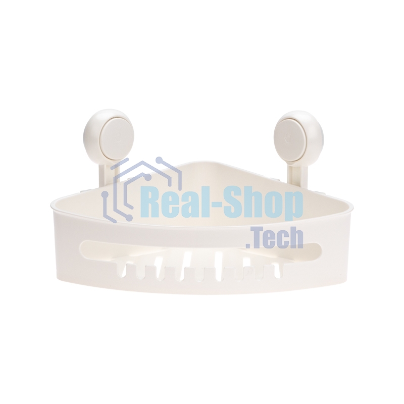 Полка для ванной комнаты HALSA HLS-F-104W на вакуумной присоске, угловая