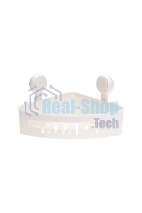 Полка для ванной комнаты HALSA HLS-F-104W на вакуумной присоске, угловая