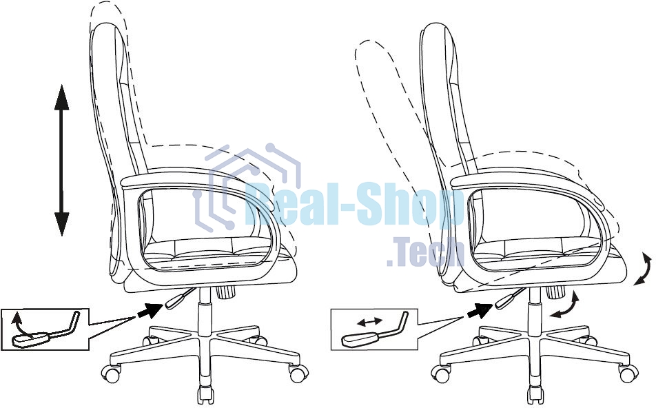 Кресло руководителя Бюрократ CH 002 Fabric 3C1 серый, крестов. пластик