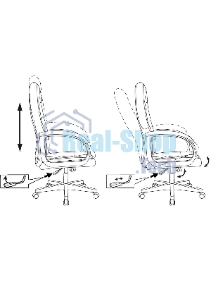 Кресло Бюрократ CH 002 3C1 серый, ткань