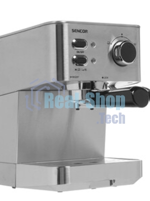 Кофеварка рожковая Sencor SES 4010SS серый, исп. кофе - молотый, 1.5 л, 1050 Вт, 15 бар