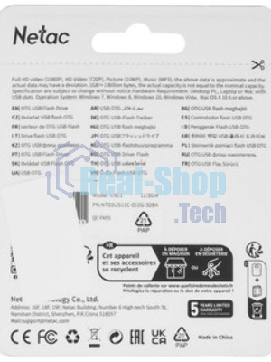 Флешка USB Netac US11 32Gb USB 3.0+TypeC Dual Flash