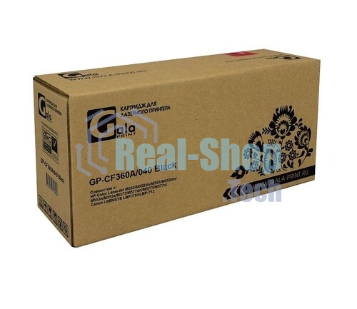Тонер GalaPrint GP-CF360/CF380/CF400/CF410/CF450/CF530/CF540/CE400/CE410 для принтеров HP CLJ M154/M180/M181/M252/M254/M274/M277/M280/M281/M351/M375/M377/M451/M452/M475/M476/M477/M551/M552/M553/M570/M575/M577/M652/M653/M681/M682 черный 500гр (H108) PET Фас РФ (химический)