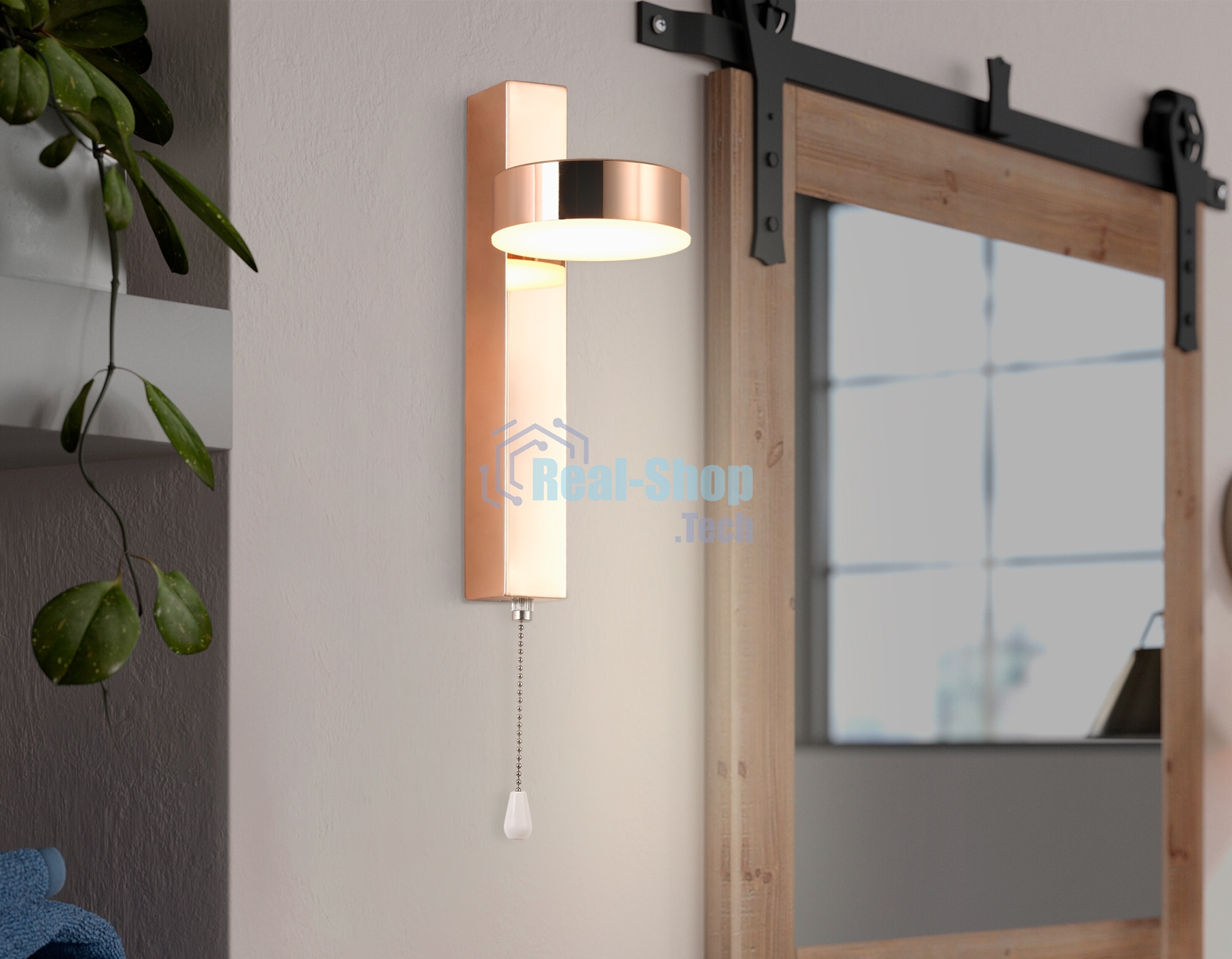 Настенный светодиодный светильник с выключателем Ambrella light FW161 GD золото LED 3000K 6W 265*95*135