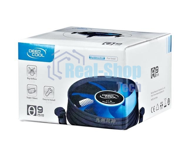 Кулер для процессора DEEPCOOL THETA 9 черный/синий, 92 мм, 2000 об/мин, 27.6 дБ, 3 pin, 65 Вт