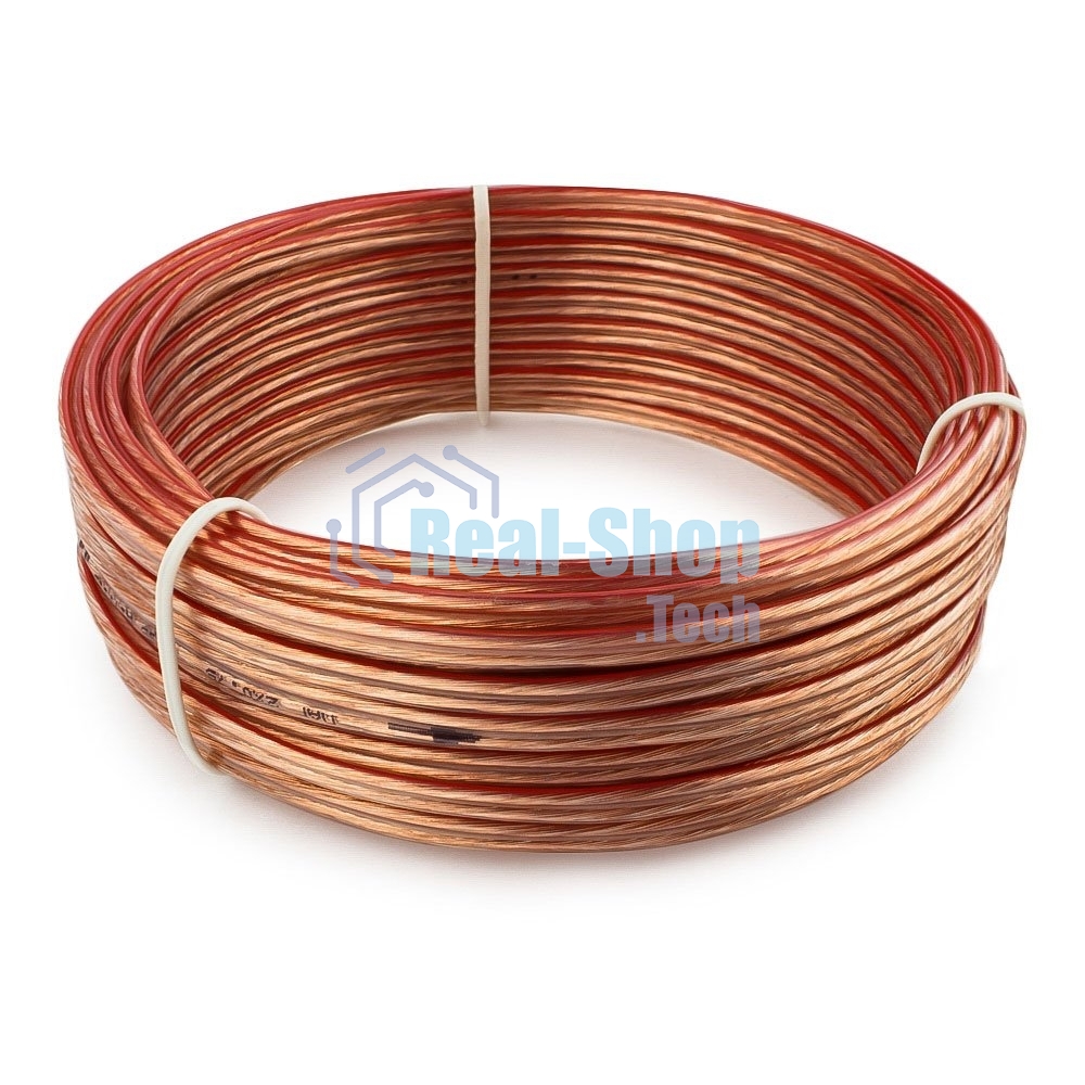 Акустический кабель Cablexpert CC-TC2x0,75-15M, прозрачный, 15 м, бухта