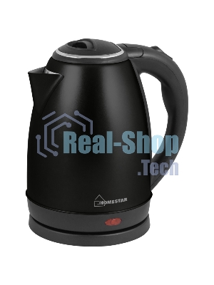 Чайник электрический Homestar HS-1010 (1,8 л) стальной черный