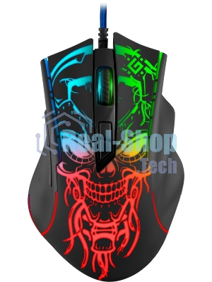 Мышь проводная Defender Bulletstorm GM-928 черный, 7200 dpi, USB, кнопки - 7