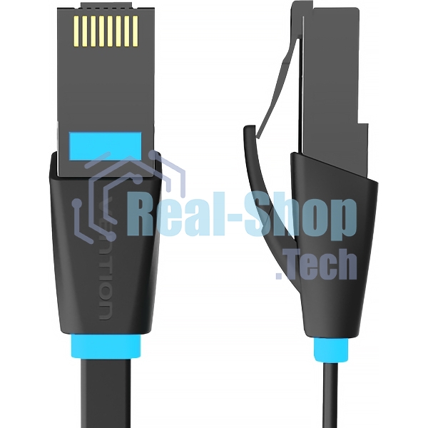Патч-корд Vention прямой UTP cat.6, RJ45 - 5м. плоский черный