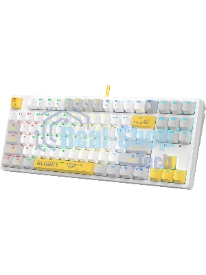 Клавиатура проводная A4Tech Bloody S87 Energy (S87 USB ENERGY WHITE) USB белый/желтый