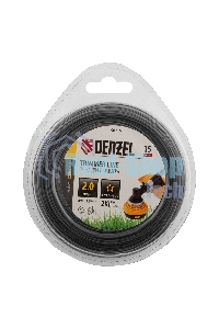 Леска для триммера Denzel двухкомпонентная звезда, 2,0мм х 15м, блистер EXTRA CORD
