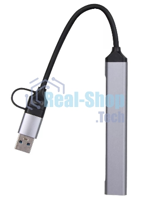 USB-концентратор VCOM DH297, USB 3.0/USB Type-C, USB/SD/TF, USB