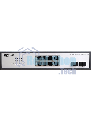 Коммутатор неуправляемый PoE ORIGO Unmanaged Switch 8x1000Base-T PoE, 2x1000Base-X SFP, PoE Budget 120W, 19