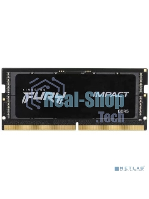 Оперативная память Kingston Fury Impact, DDR5, 32GB (1x32GB), 4800MHz, CL38 SO-DIMM