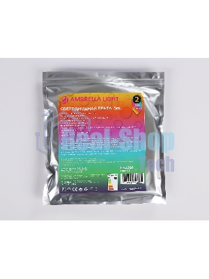 Светодиодная лента Ambrella light GS2301 5050 30Led/ 7.2W m/ 12V IP65 RGB/ 5000*10*2.87mm (4 конт.)