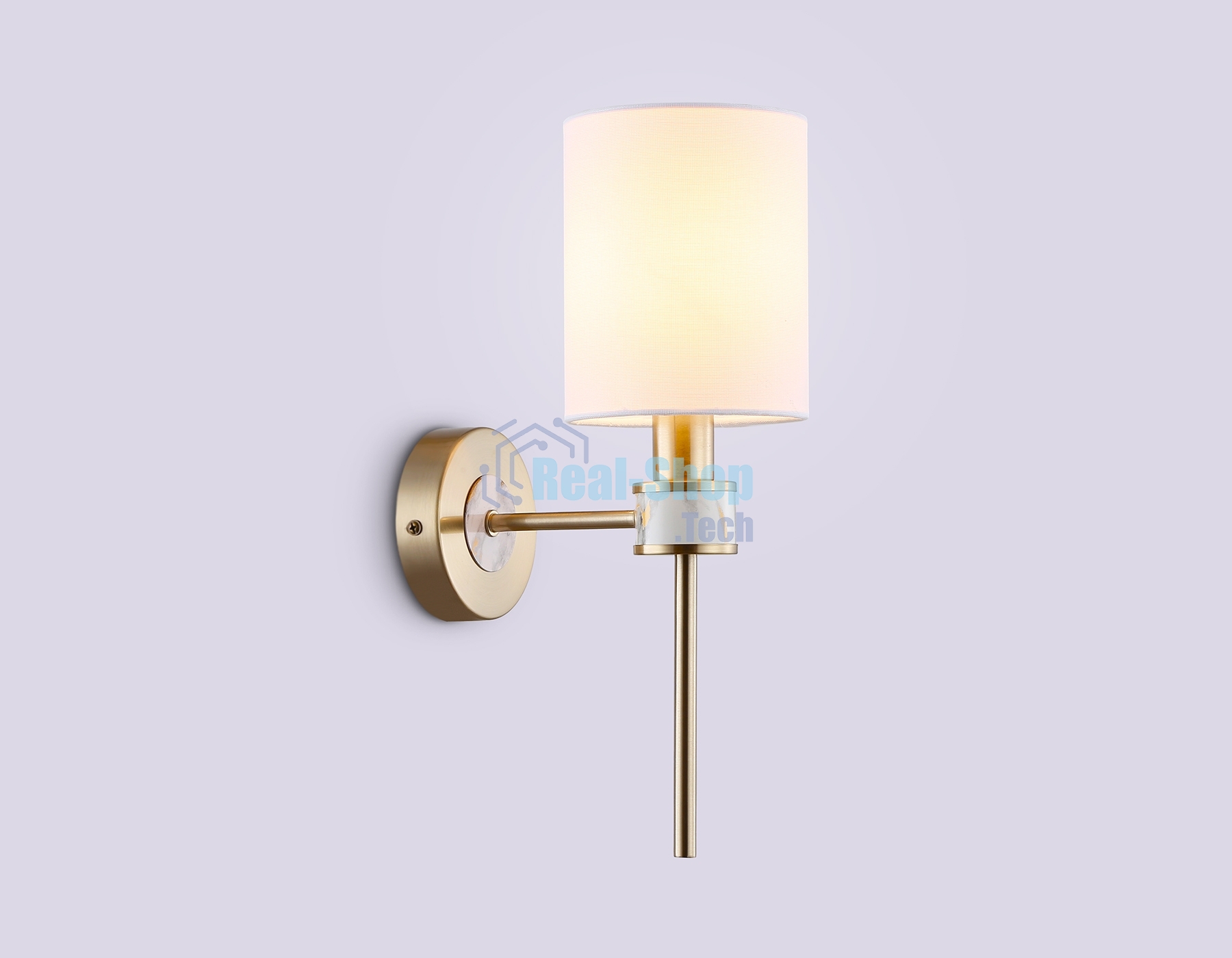 Настенный светильник Ambrella light LH72375 DBS/WH темная латунь/белый E14 max 40W 190*120*370