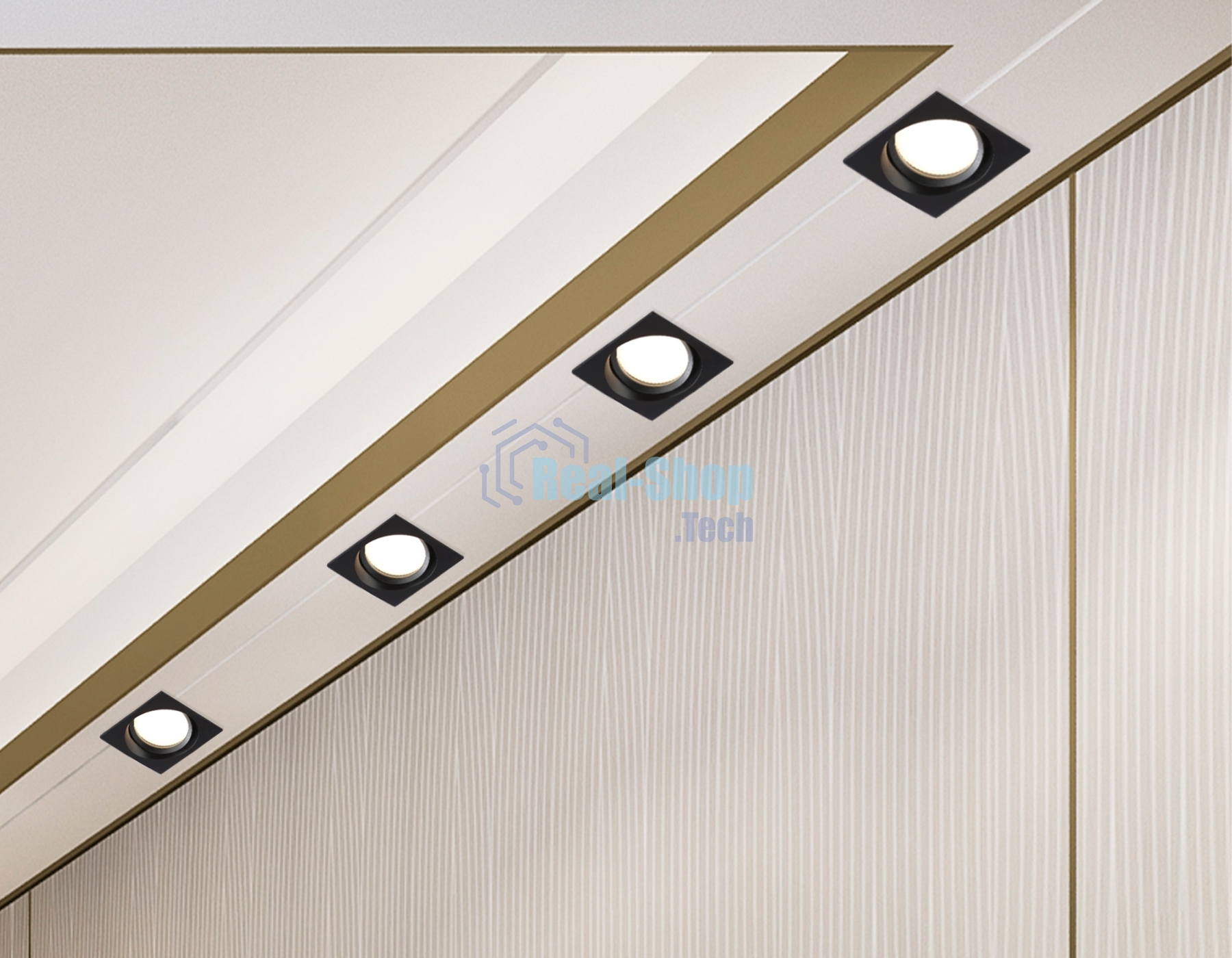 Светильник Ambrella light TN6657 BK черный IP44 GX53 110*110*48