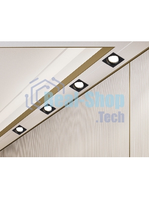 Светильник Ambrella light TN6657 BK черный IP44 GX53 110*110*48