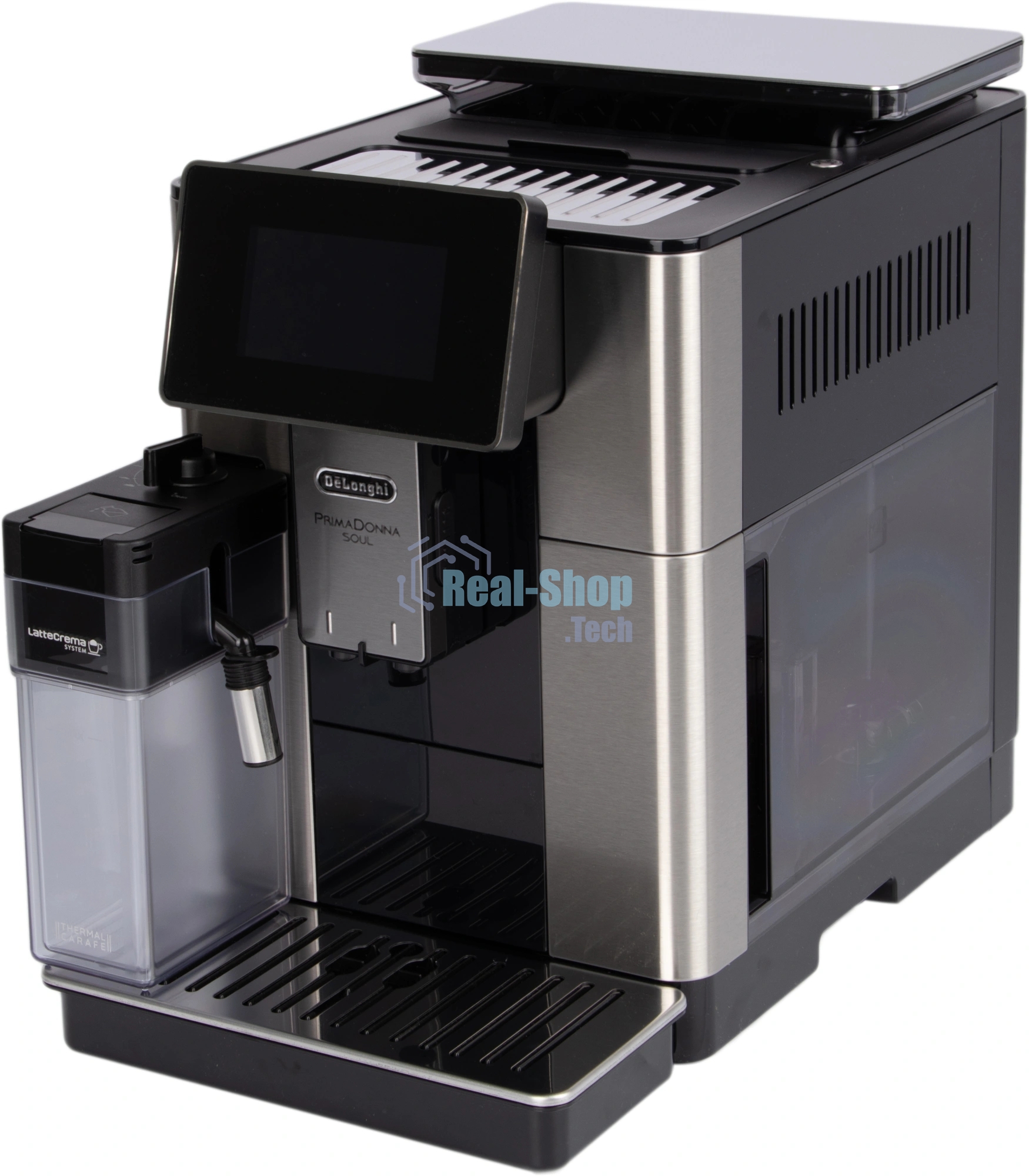 Кофемашина автоматическая DeLonghi ECAM610.74.MB черный/серебристый, исп. кофе - зерновой/молотый, 2.2 л, 1450 Вт, 19 Бар.