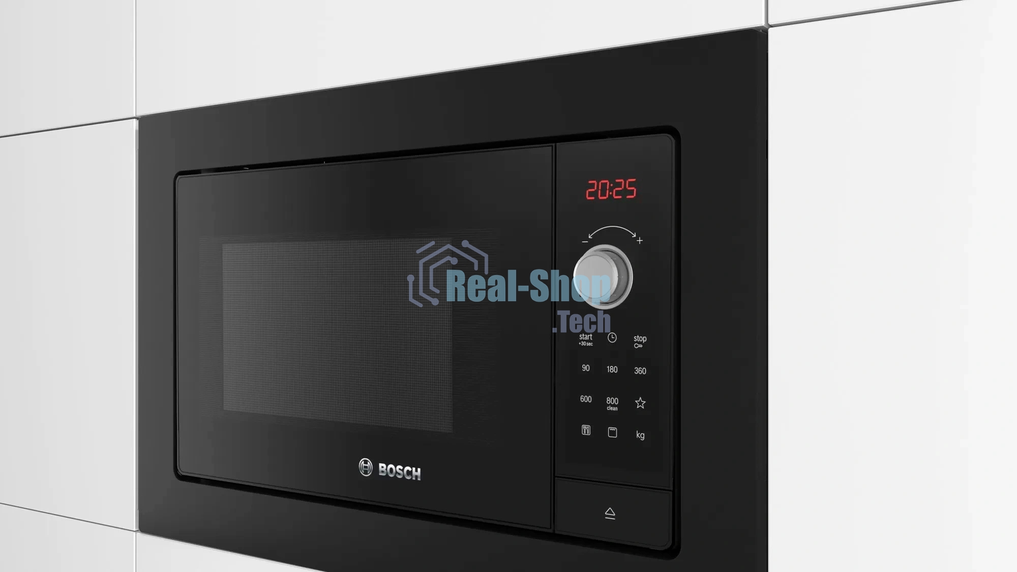 Встраиваемая микроволновая печь Bosch BEL653MB3 черный, 25 л, 800 Вт, переключатели - сенсор, поворотный механизм