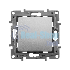 Переключатель одноклавишный, автоматические клеммы, Etika, 10AX, 250 В~, алюминий