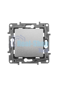 Переключатель одноклавишный, автоматические клеммы, Etika, 10AX, 250 В~, алюминий