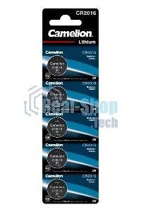 Элемент питания литиевый Camelion CR CR2016 BL-5 (блист.5шт)