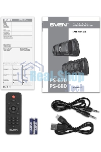 Колонка портативная Sven АС PS-680 черный 65W 1.0 BT