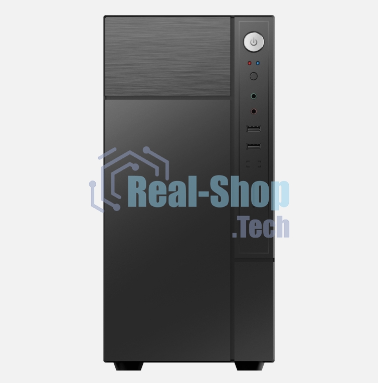 Компьютерный корпус с блоком питания 450Вт./Case Forza mATX case, black, w/PSU 450W 12cm, w/2xUSB 2.0, w/pwr cord, w/o FAN