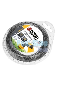 Леска для триммера Denzel двухкомпонентная квадрат 2,0мм 15 м EXTRA CORD 96124