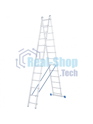 Лестница Сибртех, 2 х 13 ступеней, алюминиевая, двухсекционная